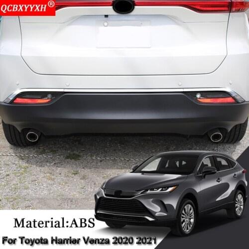 Car Rear Bumper Protection Tail Tailgate Trunk Guard Sill Plate Scuff Trim Cover Sequins For Toyota Harrier Venza XU80 2020 2021