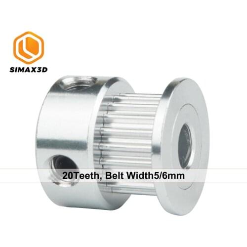 SIMAX3D GT2 Timing Pulley tooth Bore 5mm 6.35mm teeth Timing Gear Alumium 1/2 pcs belt Width 6mm For ender 3 Pro 3D printer part