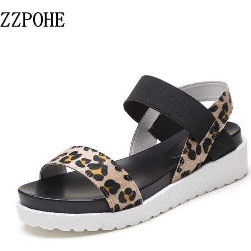 ZZPOHE Summer new mother sandals soft soles comfortable Ladies fashion PU leather sandals Women Sandals