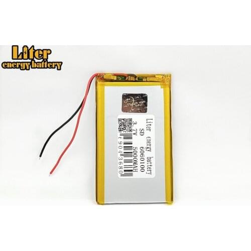 1/2/4Pcs 3.7V 5000mAh 6060100 PLIB polymer lithium ion / Li-ion battery for MP4 MP5 tablet pc E-book power bank GPS MID PAD