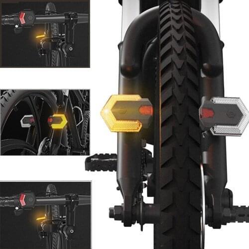 1set Front and Rear Light with Smart Wireless Remote Control Bike Turn Signals Bike Tail Light Cycling Safety Warning Light