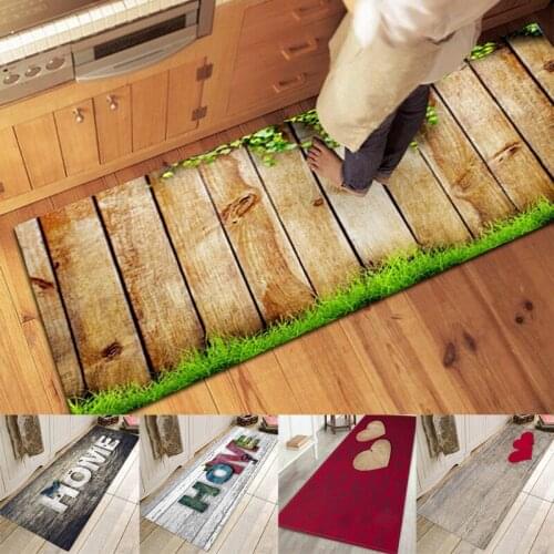 1PC 3D Wood Pattern Print Carpets Area Rug Non Slip Waterproof Entry Way Floor Play Mat Doormats Rugs Bedroom Bathroom Outdoor