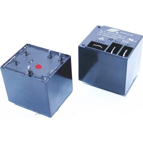 10PCS/lot Power relays SLC-24VDC-SL-C 24v 30A T91 HF2100 A set of conversions 5PIN Black Electrical PCB Relay