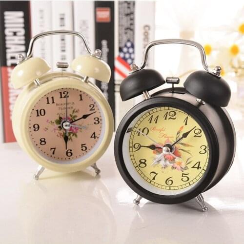 100pcs/lot V1211 JD6025 beautiful flower bell alarm simple fashion fancy lazy essential boutique