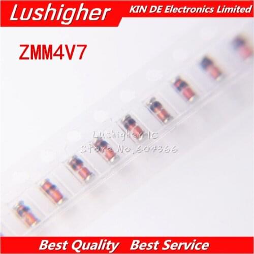 100PCS ZMM4V7 LL34 ZMM4.7V LL-34 ZMM4.7 0.5W Zener Diode 4.7V 1206 4V7 Cylinders
