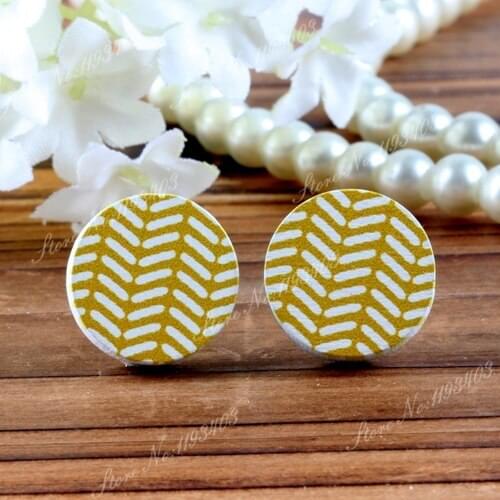 16mm Round High Quality Photo Wood Laser Cut Cabochon to make Rings, Earrings, Bobby pin,Necklaces, Bracelets