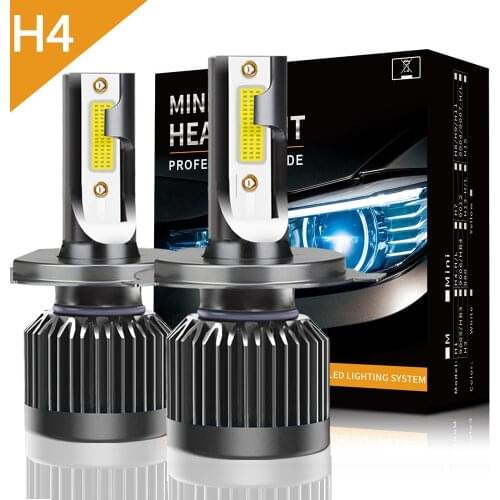 2pcs Mini Size Car Headlight Bulbs H4 H7 LED H1 H11 H8 H9 LED Headlight Car Light Lamp Fog Lights 76W 6000K 8000lm 12v led blub