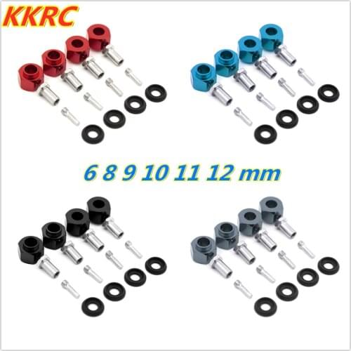 4pcs/set TRX4 TRX6 Metal Hexagon Adapter Wheels Hubs Mount with Stainless Steel Screw Needle for TRX-4 TRX6