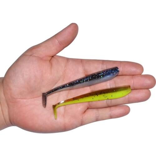 4Pcs/lot 100mm Soft Baits Shad Soft Lure for Fishing Lure Bait Mix Color T-tail Easy Shiner Bass Jig Carp Rubber Wobblers Fish