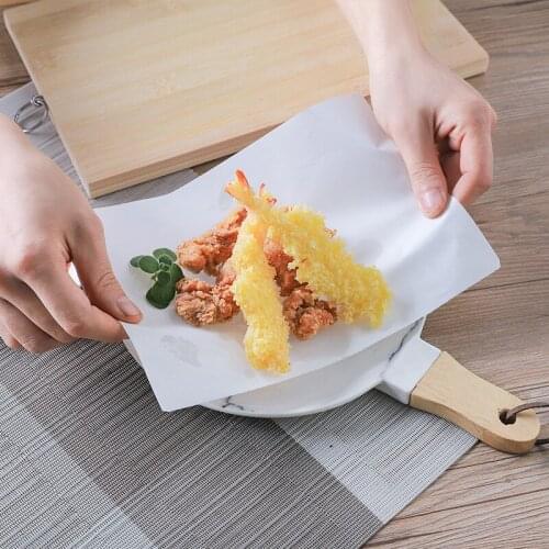 50PCS Deep-fried pad paper tempura oil-absorbing paper fried barbecue filter paper kitchen fried food oil-absorbing paper