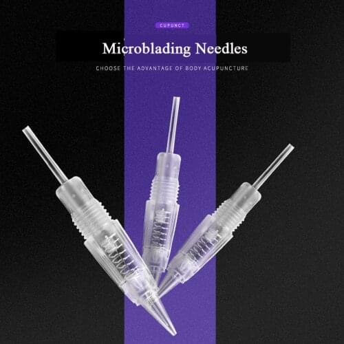 50pcs/Lot Professional Disposable Tattoo Needles Cartridges for Permanent Makeup Machine Pen Microblading Needle Accessories