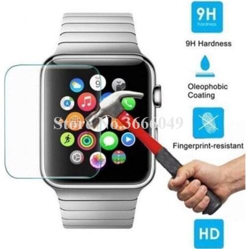 500PCS Tempered Glass Film For i Watch series 4 40mm 44mm 38mm 42mm Series 1/2/3/4 Smart Watch Screen Protector Protective Film