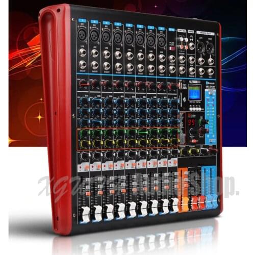 8-channel Professional Stage Mixer Wedding Performance Reverb Effect Bluetooth Dual-group USB Balanced Digital Tuning Board