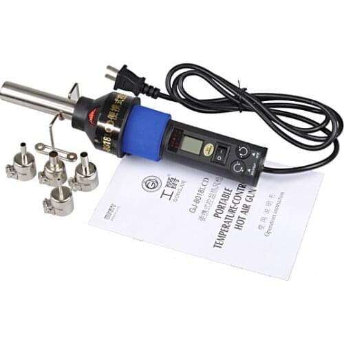8018LCD 110V US Plug 450 Degree LCD Adjustable Electronic Heat Hot Air Gun IC SMD BGA Desoldering Station with