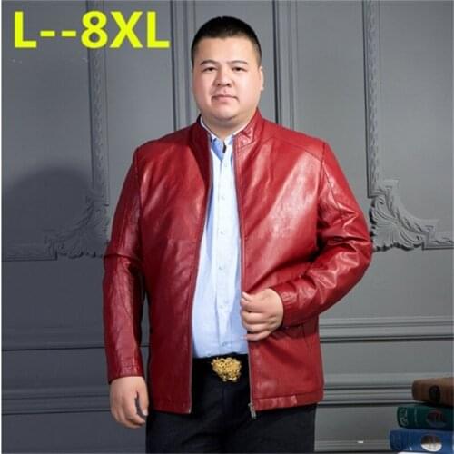 8XL Motorcycle Leather Jackets Men Solid Business Casual Coats Autumn Winter Leather Clothing Bomber Jacket for Male