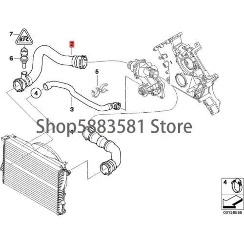 CAR water pipe bm wE38 735i 735iL 740i M62 740iL M62 740i M62 E39 535i 540i E52 ALPINA V8 engine cooler hose water pipe water ta