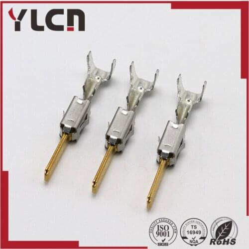 Free shipping 2.8 series gold plated wire terminal Crimp terminal auto electrical male terminal for