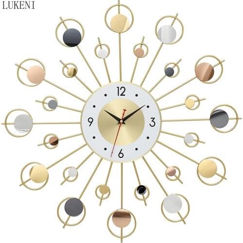 Mute Simple Quartz Clock Wall Clock Living Room Personality Creative Light Luxury European Modern Fashion Clock Bedroom Home