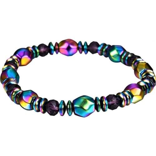 50% Hot Sale Bangle Magnetic Exquisite Ornament Faux Hematite Beads Bracelet for Unisex