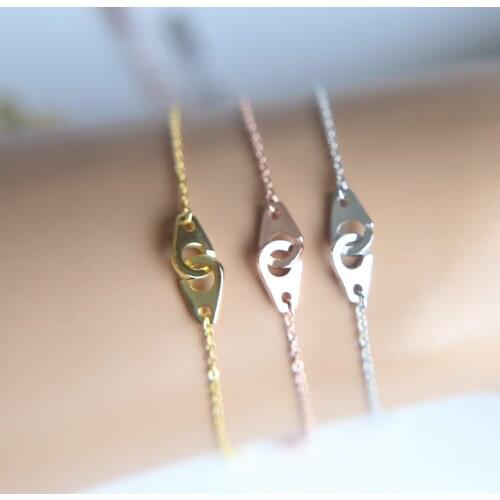 Real 925 silver Trendy Handcuffs Bracelets For Women FREEDON Couples Lock Bangles Fashion Jewelry Lover Gifts 16+3cm size