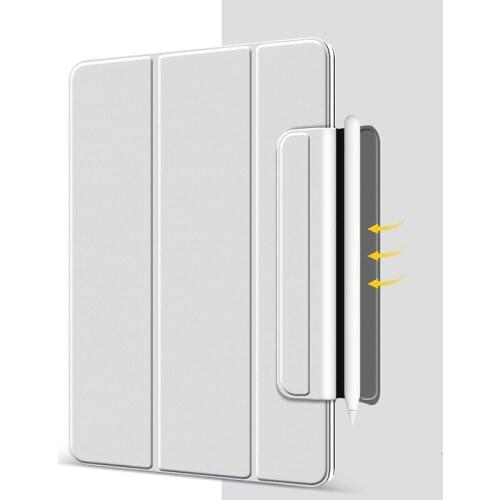 For Ipad Pro 12 9 11 Air 4 Case 2020 Ultra-thin Magnetic Three-fold Anti-drop Shell with Pen Slot Protective Cover