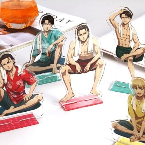 1Pcs Attack on Titan Anime Levi Eren Figure Acrylic Stand Model Action Figures Decoration Anime Lovers Birthday Collect Gifts