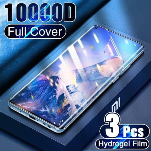 3PCS Hydrogel Film Screen Protector For Xiaomi Mi 11 Note 10 11 Ultra 10T 10S 11 Lite For Poco X3 NFC F2 Pro M3 Protective Film