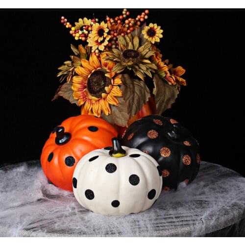 Halloween Pumpkin Decoration Foam Simulation Pumpkin Bar Mall KTV Scene Arrangement Photo Props Home Garden Decor White Yellow
