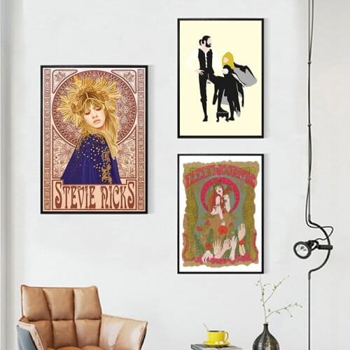 Rumours Fleetwood Mac Canvas Print Stevie Nicks Bella Donna Painting Poster Music Wall Art Pictures for Living Room Home Decor