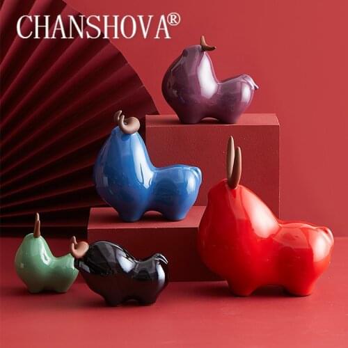 CHANSHOVA Chinese style Handmade Ceramic crafts home decoration desk decor car decoration accessories China Porcelain H643