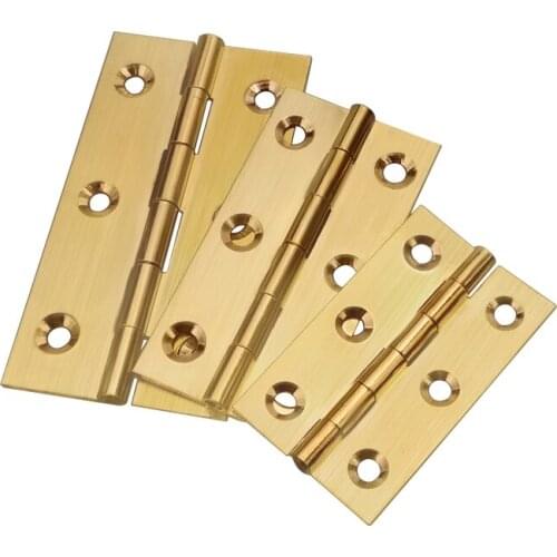 Furniture Pure Copper Miniature Hinges Brass Hinges Copper Mini Hinge Jewelry Box Hardware Fitting