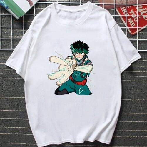 My Hero Academia Crew Neck Man women Anime T-Shirt Manga Midoriya Izuku Graphic Hip Hop Streetwear Fashion Casual Unisex Tees
