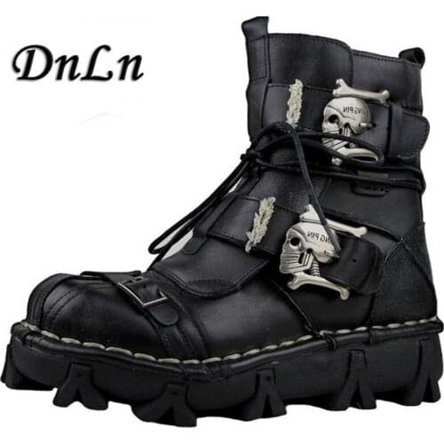 2020 Winter Mens Shoes Large Size Punk Style Mens Military Boot Vintage Work Boots Men X#20/10f50