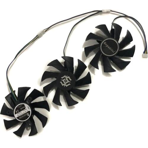 3pcs/set GeForce GTX 1070 VGA GPU Cooler Graphics Card Fan For ZOTAC GTX 1070-8GD5 X-Gaming OC Video Cards Cooling