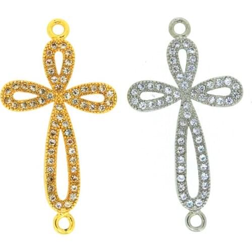 Wholesale Geometry CZ Bracelet Connectors Cubic Zirconia For Jewelry Making Supplies For Jewelry Findings Components