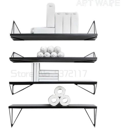 Living room shelf wall hanging solid wood shelf simple modern partition decorative bookshelf