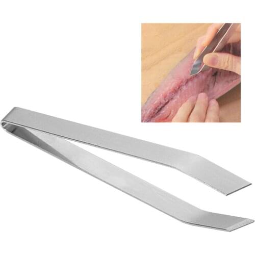 Practical Stainless Steel Fish Bone Tweezers Remover Pincer Puller Tongs Pick-Up Seafood Tool Crafts High Quality