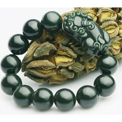 Natural He tian Qing yu Pi xiu Jade Bracelet Jewelry Lucy Exorcise evil spirits Auspicious Amulet Jade Bracelet Fine Jewelry