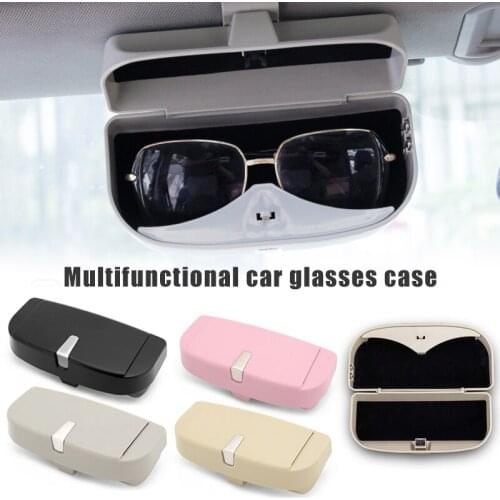 Spot Multifunctional Car Sunglasses Glasses Case Visor Card Inserter Card Holder Car Styling