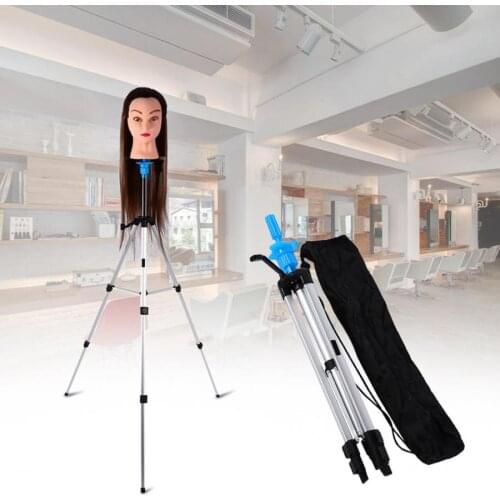 Adjustable Hair Wig Stand Tripod Stand Hair Wig Head Mannequin Head Training Holder Hairdressing Clamp Hair Holder Salon Tool