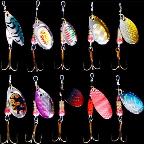 Spiner Metal Lures 5pcs Fishing Lures Hard Bait Fresh Water Bass Walleye Crappie Minnow Fishing Tackle