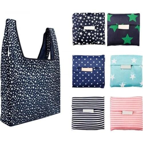 Folding Bag Large Capacity Shopping Foldable Bag Reusable Waterproof Eco-Friendly Shopping Bag with Small Bag JS22