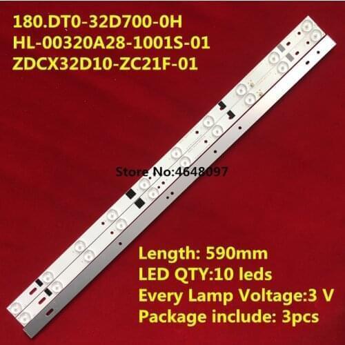 Led backlight for HL-00320A28-1001S-01 10 ZDCX32D10-ZC21F-02 1set=3pcs 59CM 3V