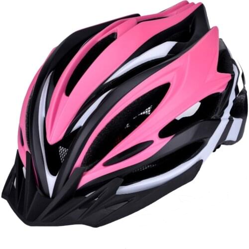 LED MTB Mountain Bicycle Helmet Men Women - Ultralight Helmet Bike Pink Integrally Molded Helmets OFF-ROAD Mountain Bike Helmet