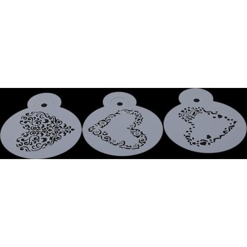 DIY Cake Stencils Airbrush Painting Art Molds Fondant Cake Decorating Tools Plastic Cookie Cake Fondant Heart Shape Mold