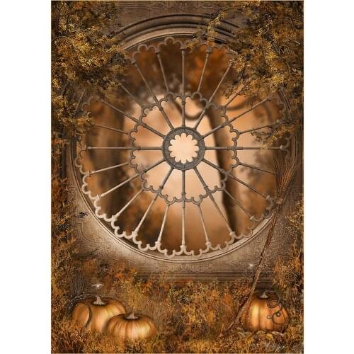 Pumpkins Plant Bokeh Photo Background Customized Fond Backdrop for Children Baby Halloween Party Photobooth Photography Props