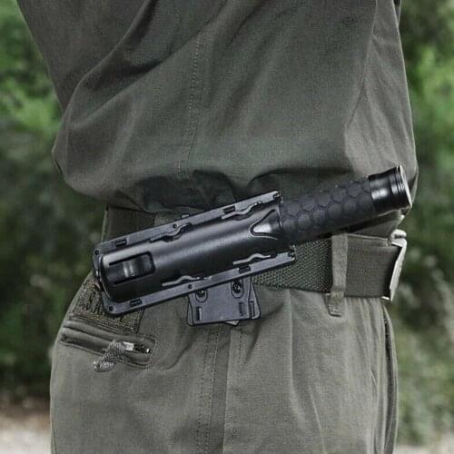 Universal 360 Degree Rotation Baton Case Holster Black Outdoor Holder EDC Kit Safety Survial Tool T5N2