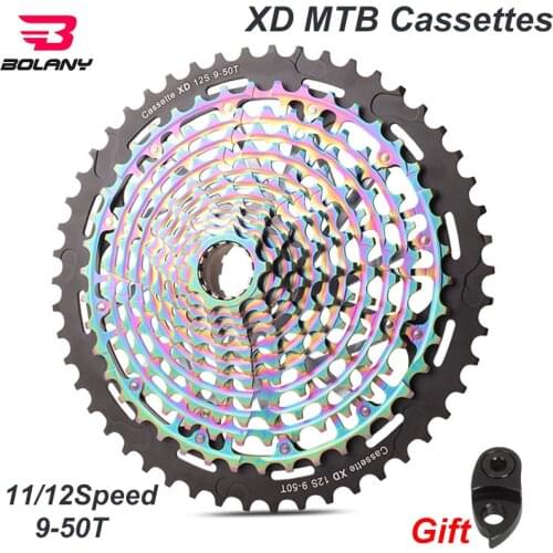 BOLANY Bike Cassettes MTB XD 11/12Speed 9-50T For XD Hub Ultralight CNC Freewheel Bicycle Sprocket K7 ULT Cassettes Part