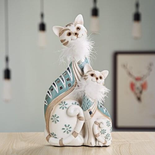 Vintage Mom Cat Miniature Resin Mother and Baby Figurine Kitty Ornament Bedroom Decor Mothers Day Present Pregnancy Love Craft