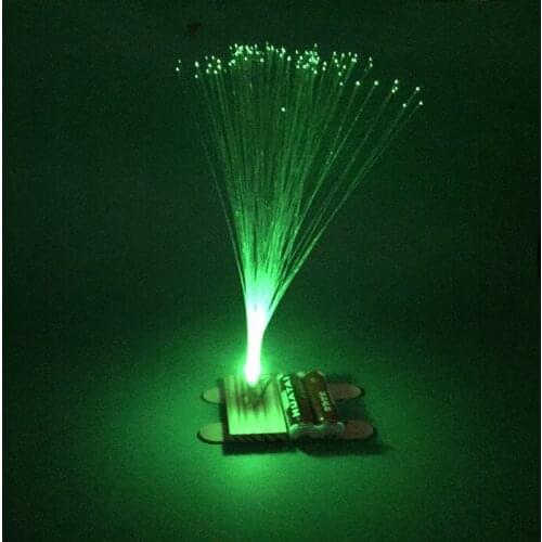 Fiber optic lights full of colorful color change students scientific experiment DIY technology hand-made inventor materials